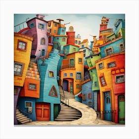 Colorful City 4 Canvas Print