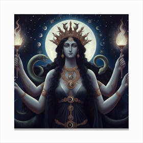 Goddess Of The Moon Canvas Print