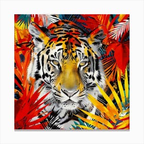 Tiger In The Jungle Canvas Print