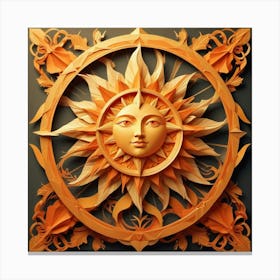 Sun In A Frame Canvas Print