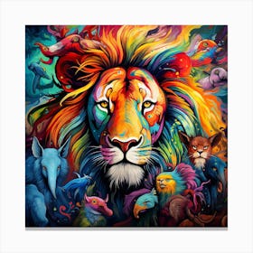 Lion Impression Canvas Print
