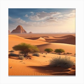 Sahara Desert Landscape 16 Canvas Print