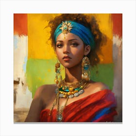 Beautiful African Woman Canvas Print