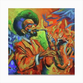 Saxophone Player Canvas Print