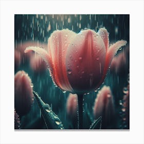 Tulips Getting Wet Canvas Print