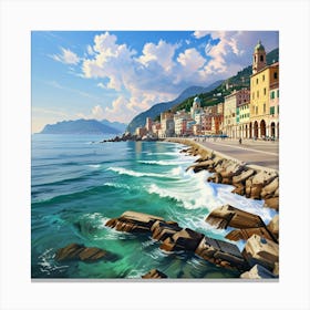 Camogie Italy Coast Art Print 3 Canvas Print