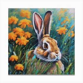 Rabbit In The Meadow 2 Canvas Print