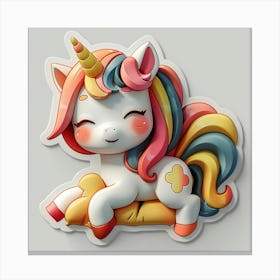 Unicorn Sticker 76 Canvas Print