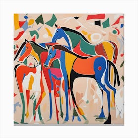 Matisse Style Horses Canvas Print
