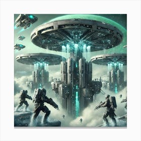 A Futuristic Faction Known As The Uranian Vanguard Canvas Print