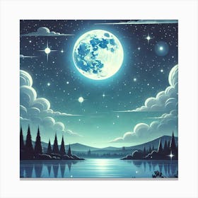 Moon In The Sky 6 Canvas Print