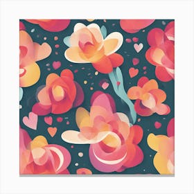 Abstract Floral Pattern 1 Canvas Print