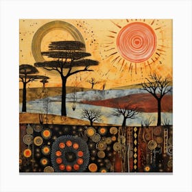 African Sunset Canvas Print