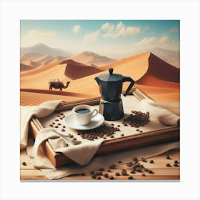 Coffee In The Desert Canvas Print