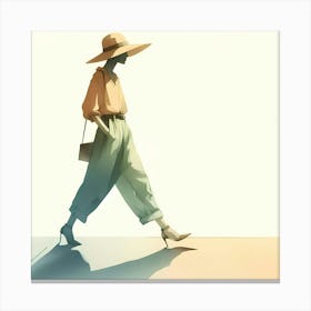 Woman In Hat 3 Canvas Print