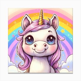 Cute Unicorn Canvas Print