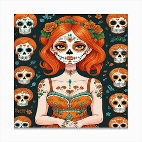 Day Of The Dead Girl Canvas Print