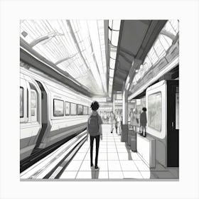 Train Station Canvas Print