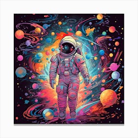 Astronaut Illustration 3 Canvas Print