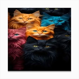 Group Of Cats Canvas Print