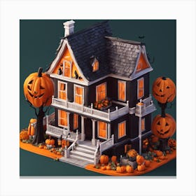 Halloween House 5 Canvas Print