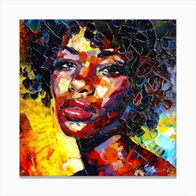 Captivating Girl - Face Halo Canvas Print