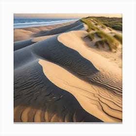 Sand Dunes At Sunset Canvas Print