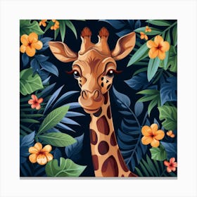 Jungle Giraffe (2) Canvas Print