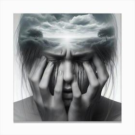 Woman'S Head Canvas Print