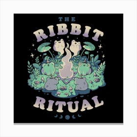 The Ribbit Ritual - Funny Cute Frog Magic Gift 1 Canvas Print