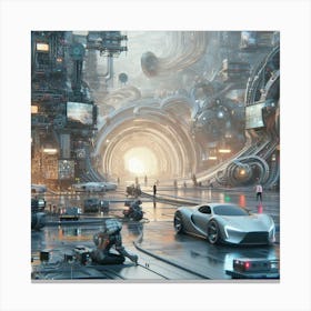 Futuristic City 21 Canvas Print