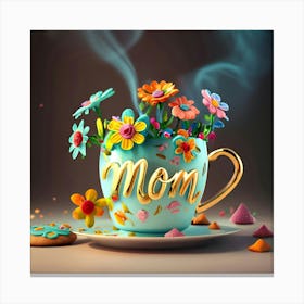 Mom In A Cup Canvas Print