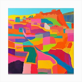 Abstract Travel Collection Cusco Peru 4 Canvas Print