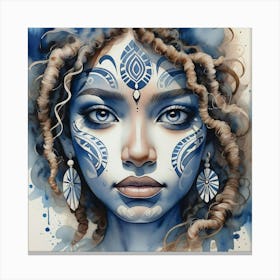 Blue Woman Canvas Print