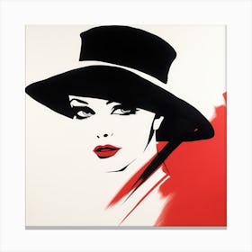 Lady In A Hat 2 Canvas Print