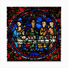 Window Stained Glass Chartres Cathedral Canvas Print