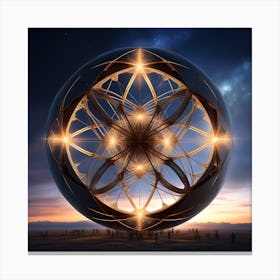 Golden Sphere 1 Canvas Print