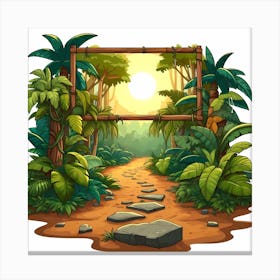 Tropical Pathway Canvas Print