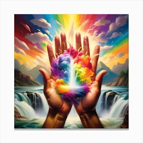 HANDS COLORS Canvas Print