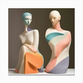 Two Mannequins Canvas Print