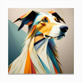 Abstract modernist borzoi dog Canvas Print