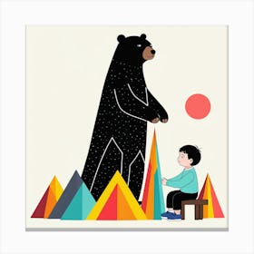 Bear And Child Canvas Print