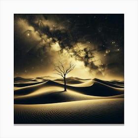 Lone Tree In The Desert 7 Canvas Print