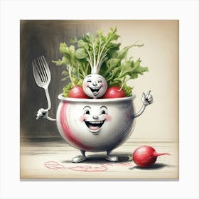 Radish Bowl Canvas Print