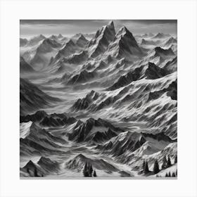 Landscapes Black And White 1 Canvas Print
