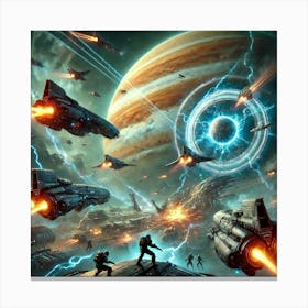 A Dynamic Sci Fi Depiction Of The Jovian Syndicate 1 Canvas Print