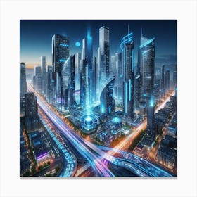 Futuristic Cityscape 116 Canvas Print