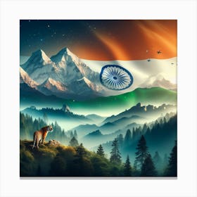 Flag Of India Canvas Print