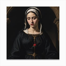 Portrait Of Madonna Canvas Print