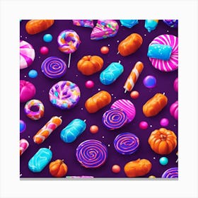 Candy Seamless Pattern 3 Canvas Print